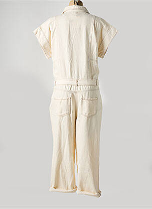 Combi-pantalon fermeture boutonnée sur le devant manches courtes beige C'EST BEAU LA VIE femme