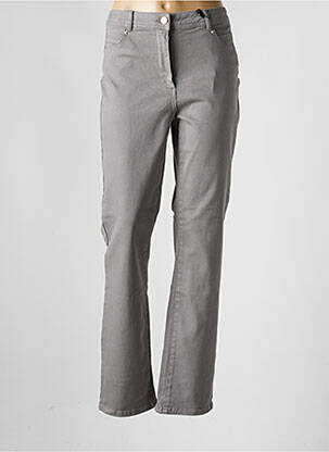 Jeans coupe slim stretch taille normale gris JULIE GUERLANDE femme
