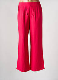 Pantalon large tissage crêpe taille normale rose C'EST BEAU LA VIE femme