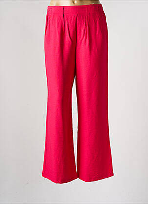 Pantalon large tissage crêpe taille normale rose C'EST BEAU LA VIE femme