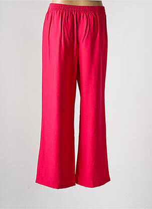 Pantalon large tissage crêpe taille normale rose C'EST BEAU LA VIE femme