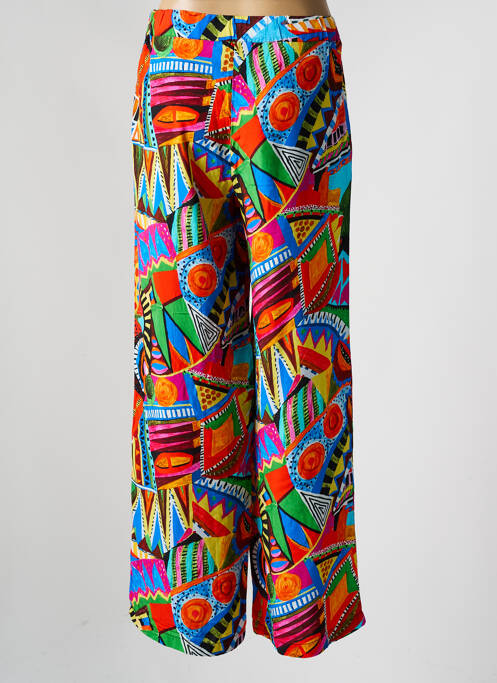 Pantalon droit orange MALOKA pour femme