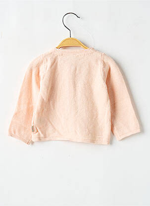 Gilet manches longues col rond rose P'TIT BISOU fille