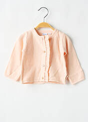 Gilet manches longues rose P'TIT BISOU pour fille seconde vue