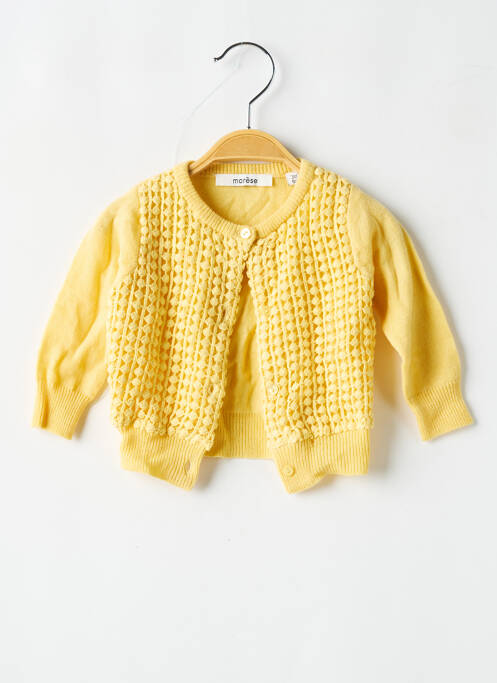 Gilet manches longues jaune MARESE pour fille
