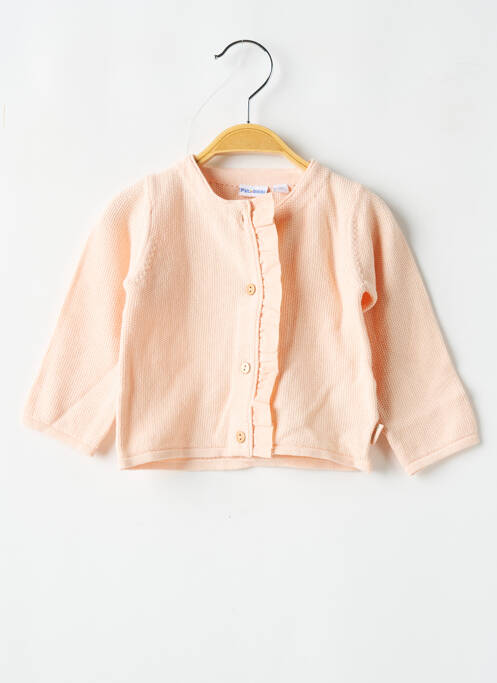 Gilet manches longues rose P'TIT BISOU pour fille