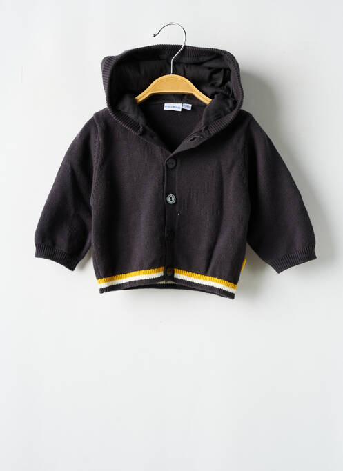 Gilet manches longues gris P'TIT BISOU pour garçon