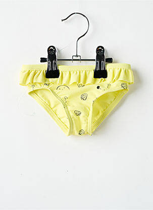 Bas de maillot de bain imprimé fantaisie jaune LA VIE EST BELLE fille