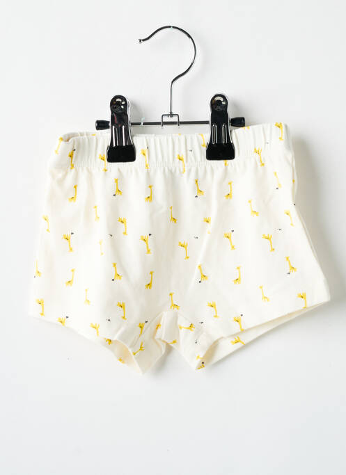 Short blanc P'TIT BISOU pour fille