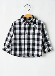 Chemise manches longues imprimé carreaux noir MARESE garcon