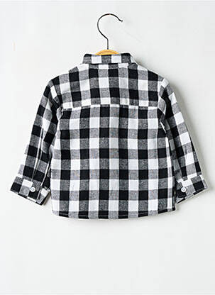 Chemise manches longues imprimé carreaux noir MARESE garcon