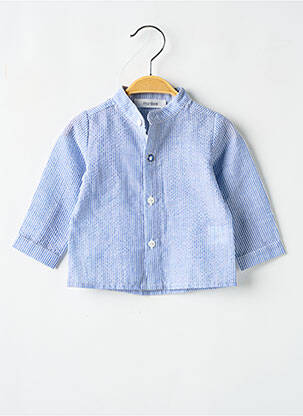 Chemise manches longues imprimé rayures bleu MARESE garcon