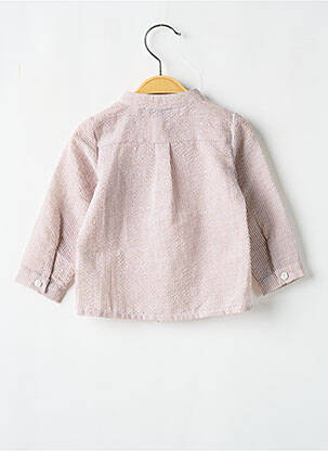 Chemise manches longues imprimé rayures marron MARESE garcon