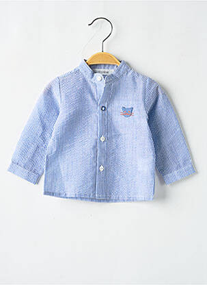 Chemise manches longues imprimé rayures bleu MARESE garcon