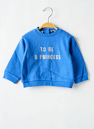 Sweat-shirt tissage jersey manches longues bleu MARESE fille