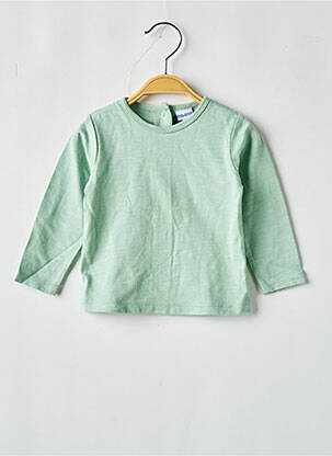 T-shirt fermeture pressionnée manches longues vert P'TIT BISOU garcon