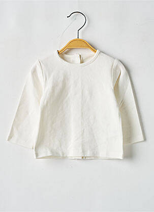T-shirt coupe cintrée manches longues beige P'TIT BISOU fille