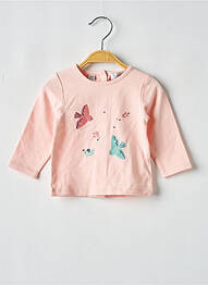 T-shirt coupe cintrée manches longues rose MARESE fille