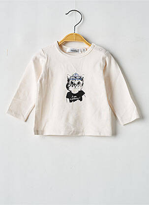 T-shirt coupe cintrée manches longues beige MARESE fille