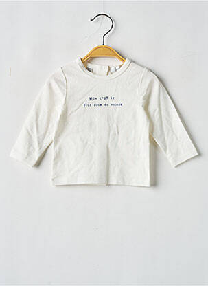 T-shirt fermeture pressionnée manches longues beige MARESE garcon