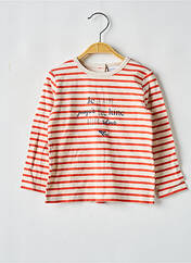 T-shirt orange P'TIT BISOU pour enfant seconde vue
