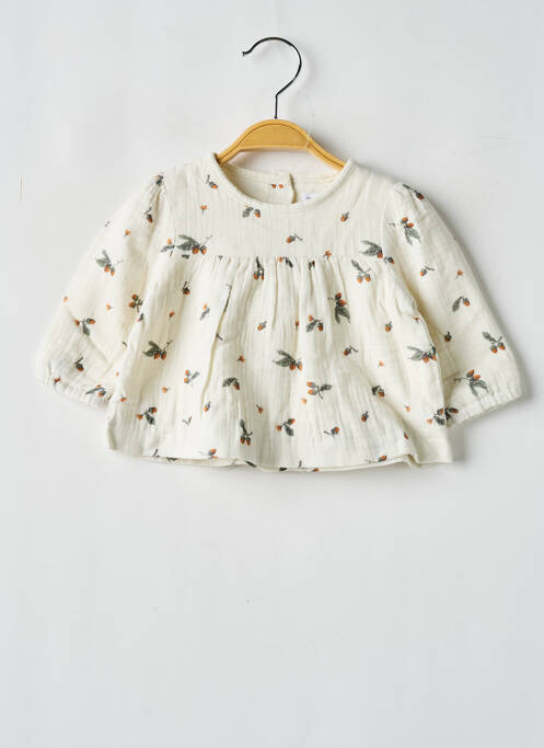 Blouse imprimé fleurs manches longues vert P'TIT BISOU fille
