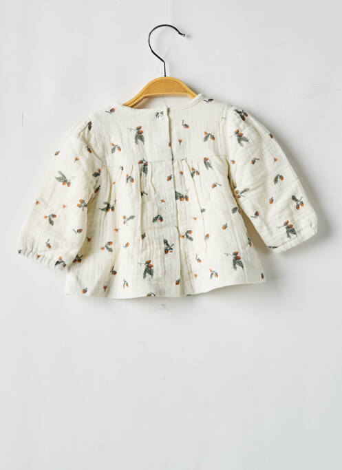 Blouse imprimé fleurs manches longues vert P'TIT BISOU fille