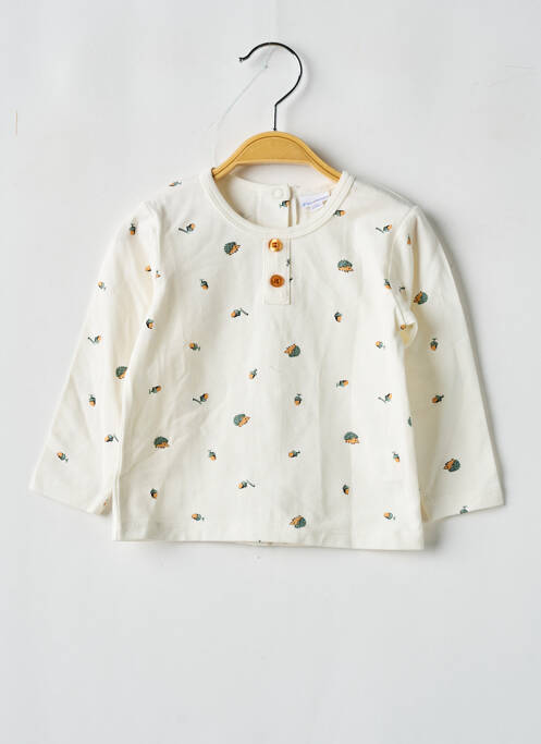 T-shirt manches longues manches longues beige P'TIT BISOU garcon