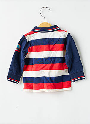 Polo imprimé fantaisie manches longues bleu MARESE garcon