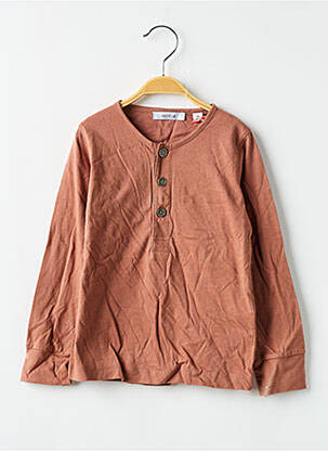 T-shirt manches longues manches longues marron MARESE garcon