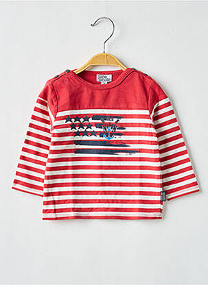 T-shirt manches longues manches longues rouge NANO & NANETTE garcon