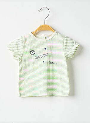 T-shirt coupe droite manches courtes vert P'TIT BISOU garcon