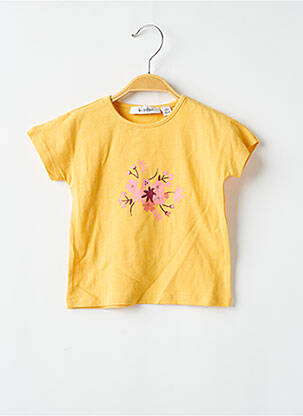 T-shirt coupe droite manches courtes jaune MARESE fille