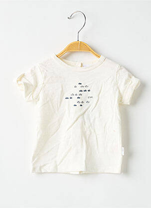 T-shirt coupe droite manches courtes blanc CÉTAMOI garcon