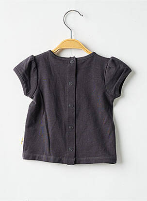 T-shirt coupe droite manches courtes gris P'TIT BISOU fille