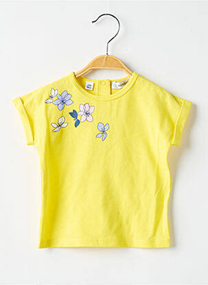 T-shirt fermeture boutonnée au dos manches courtes jaune MARESE fille