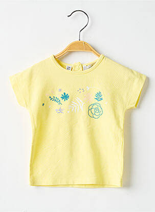 T-shirt fermeture boutonnée au dos manches courtes jaune MARESE fille