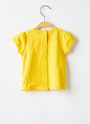 T-shirt coupe droite manches courtes jaune P'TIT BISOU fille