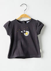 T-shirt gris P'TIT BISOU pour fille seconde vue