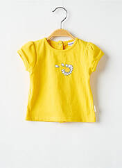 T-shirt jaune P'TIT BISOU pour fille seconde vue