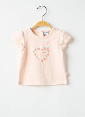 T-shirt rose P'TIT BISOU pour fille seconde vue