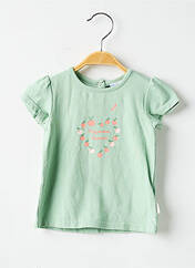 T-shirt vert P'TIT BISOU pour fille seconde vue