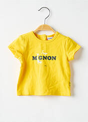 T-shirt jaune P'TIT BISOU pour garçon seconde vue