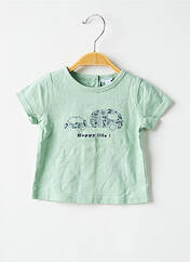 T-shirt vert P'TIT BISOU pour garçon seconde vue