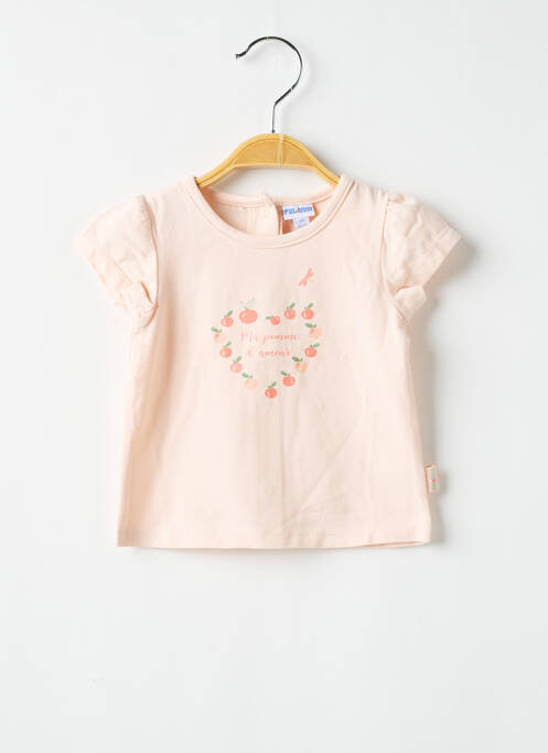 T-shirt rose P'TIT BISOU pour fille