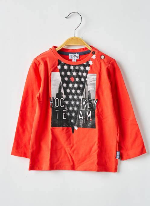 T-shirt orange NANO & NANETTE pour garçon