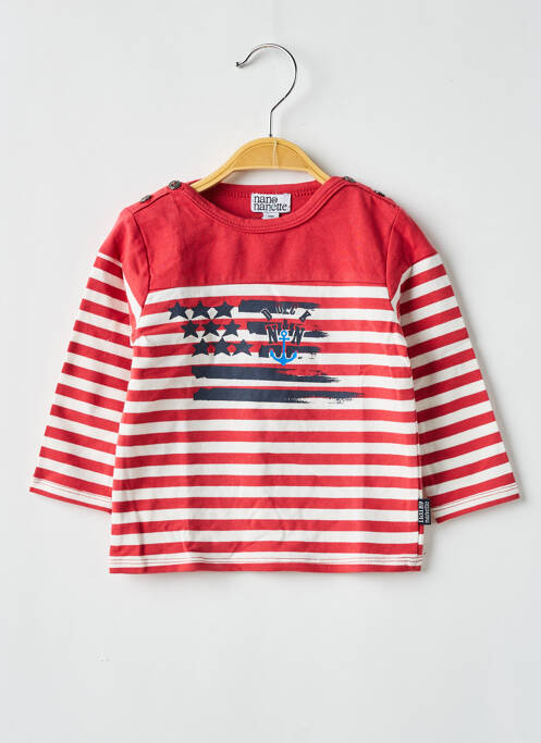 T-shirt rouge NANO & NANETTE pour garçon