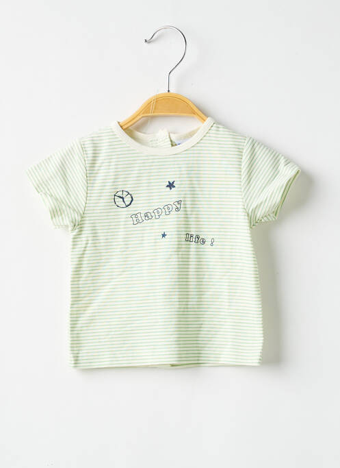 T-shirt vert P'TIT BISOU pour garçon