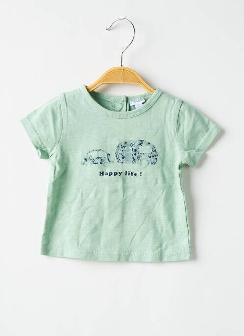 T-shirt vert P'TIT BISOU pour garçon