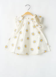 Robe mi-longue manches courtes manches courtes jaune P'TIT BISOU fille